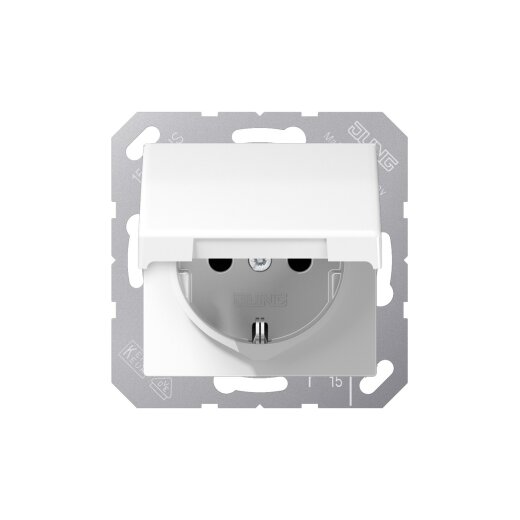 Jung Steckdose SCHUKO SPAS1520XKIKLWW m.KI m.Klappd.