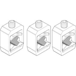 ABN Rahmenklemme NH2/3 95-300 qmm CU-u.ALU-Ltr (PK=3Stk.)...