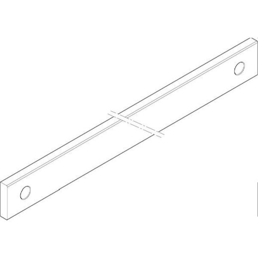 ABN CU-Schiene 5FB 40x10x1337mm waagrecht beidseitig XCUW145B