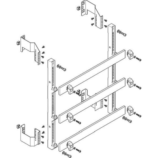 ABN Sammelschienenmodul flach 185mm mit CU 50x10mm 3polig 150mm MFSC25983