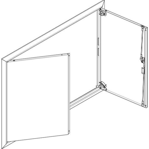 ABN ESPRO Blendrahmen mit Volltüre GBRU46T f. UP-Flachverteiler 4x6reihig GBRU46T
