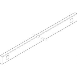 ABN CU-Schiene 4FB 30x10x1087mm waagrecht beidseitig...