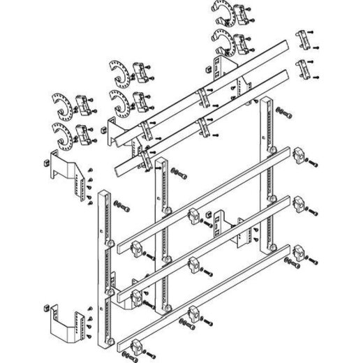ABN Sammelschienenmodul flach 185mm mit CU 30x10mm 5polig 150mm MFSC37965