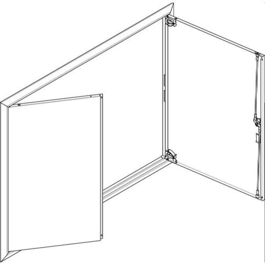 ABN ESPRO Blendrahmen mit Volltüre GBRU45T f. UP-Flachverteiler 4x5reihig GBRU45T