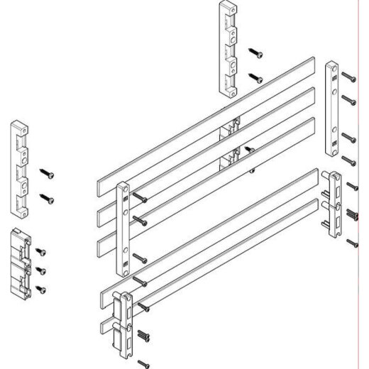 ABN Sammelschienenmodul tief 60mm mit CU 30x5mm 5polig 70mm MTSC23745
