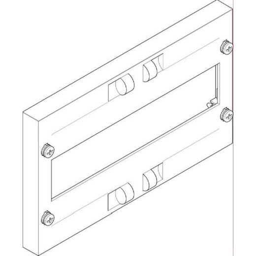 ABN Abdeckplatte 250x150mm 1FB/1RE offen 150/125mm FAO11N