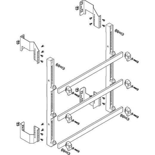 ABN Sammelschienenmodul flach 185mm mit CU 30x10mm 3polig 150mm MFSC25963