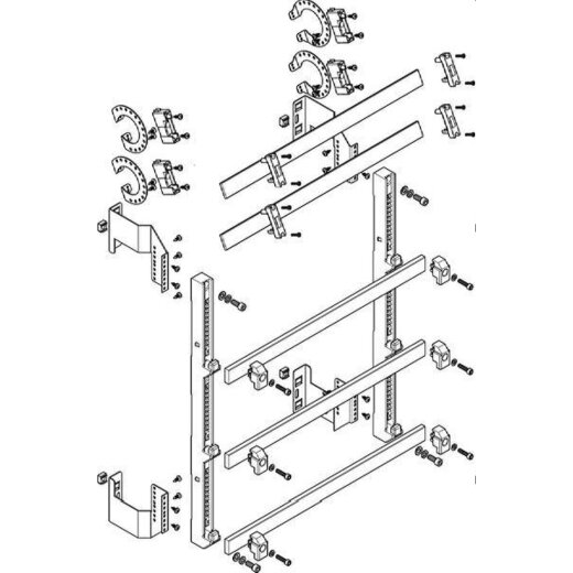 ABN Sammelschienenmodul flach 185mm mit CU 30x10mm 5polig 150mm MFSC27965