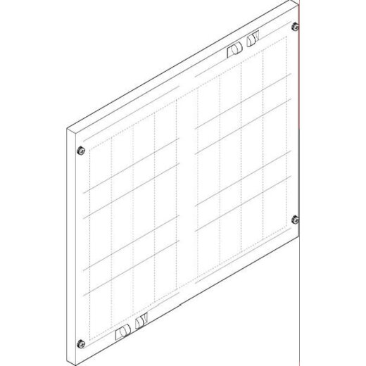 ABN Abdeckplatte 500x450mm 2FB/3RE 60mm NH00-Leisten 70mm FAP23703N