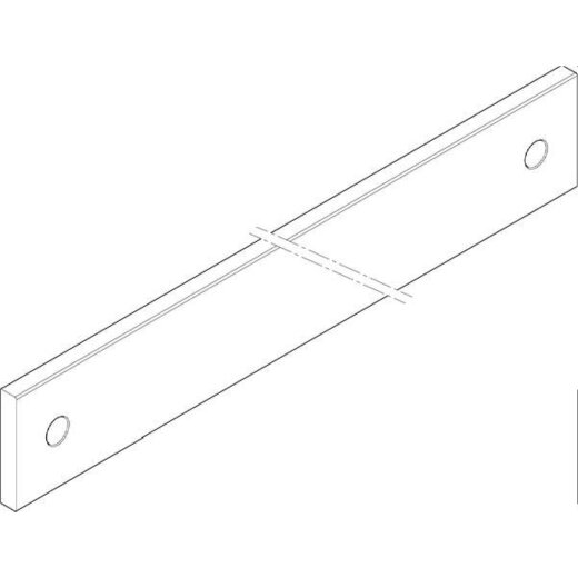 ABN CU-Schiene 1FB 60x10x337mm waagrecht beidseitig XCUW161B