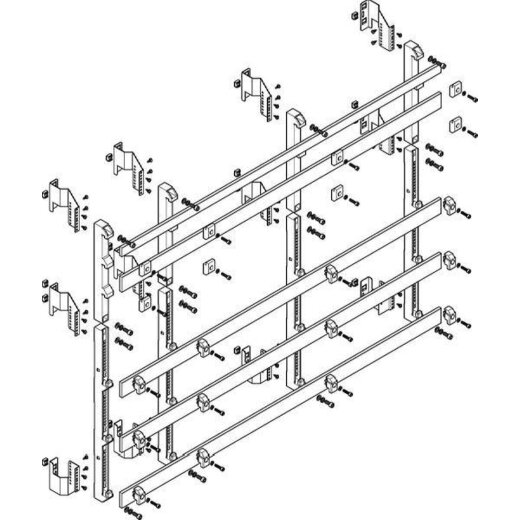 ABN Sammelschienenmodul tief 185mm mit CU 50x10mm 5polig 150mm MTSC58985