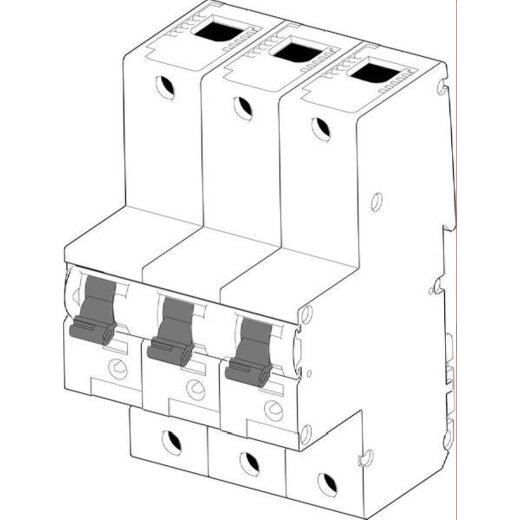 ABN Hauptsicherungsautomat 63A 3polig mit Quickadapter XHA363-5