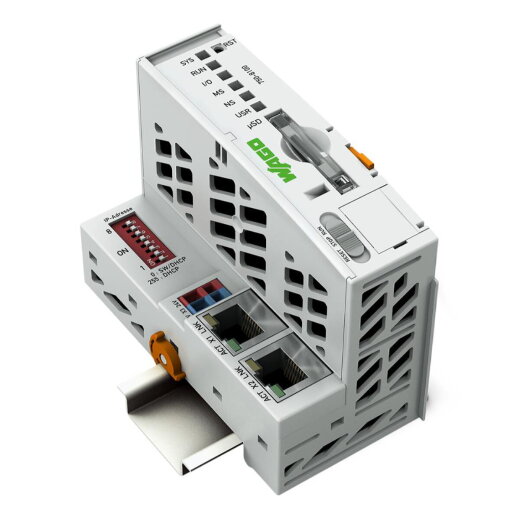 WAGO Controller PFC100 2 x ETHERNET ECO lichtgrau 750-8100