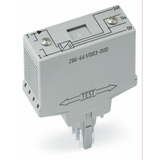 WAGO Stromflussüberwachungsbaustein AC-Ströme lichtgrau 286-661