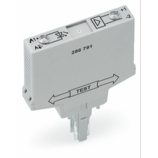 WAGO Optokopplermodul Eingangsnennspannung DC 24 V Ausgangsspannungsbereich DC 20 ? 60 V grau 286-791