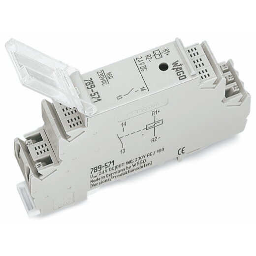 WAGO Stromstoßschaltermodul Eingangsnennspannung DC 24 V 1 Schließer grau 789-571