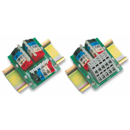 WAGO Abzweigeinheit auf Montagefuß 2 Stammleitungen (Eingang, Ausgang) 2 Stichleitungen 810-902/000-002