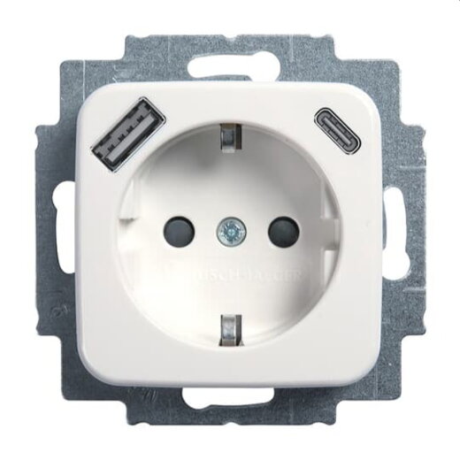 Busch-Jaeger SCHUKO-Steckdose 20 EUCB2USBAC-214 A+C