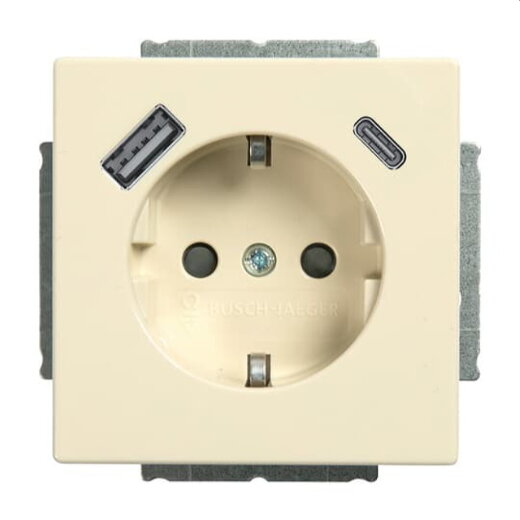 Busch-Jaeger SCHUKO-Steckdose 20 EUCB2USBAC-82 A+C