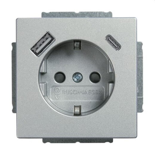 Busch-Jaeger SCHUKO-Steckdose 20 EUCB2USBAC-83 A+C