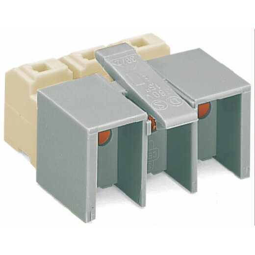 WAGO Netzanschlussklemme ohne PE-Kontakt ohne Drücker weiß/grau 272-402/272-488