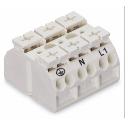 WAGO Geräteanschlussklemme 4-Leiter f. Schraube...