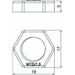 OBO Gegenmutter 116 M12 PA schwarz