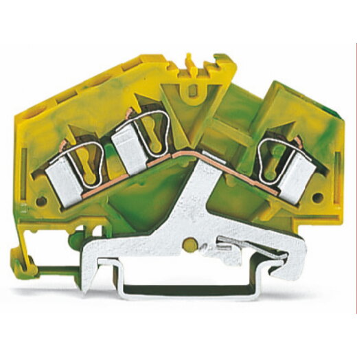 WAGO 3 Leiter Schutzleiterklemme 281-637 4qmm grün-gelb