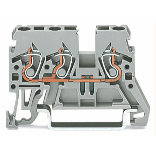 WAGO 3 Leiter Durchgangsklemme 870-681 grau