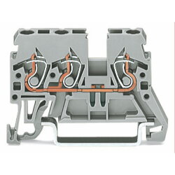 WAGO 3 Leiter Durchgangsklemme 870-681 grau