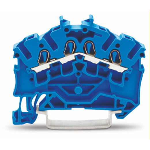 WAGO 4 Leiter Durchgangsklemme 2002-6404 TOBJOB 2,5 (4)mm blau