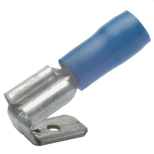 Klauke Flachsteckhülse 6,3x0,8mm 1,5-2,5qmm isol. VZ m. Abzweig 730AZ