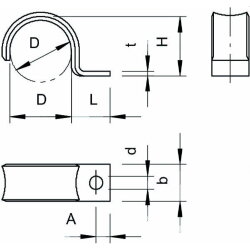 OBO Befestigungsschelle WN7855A4 einlappig 4mm
