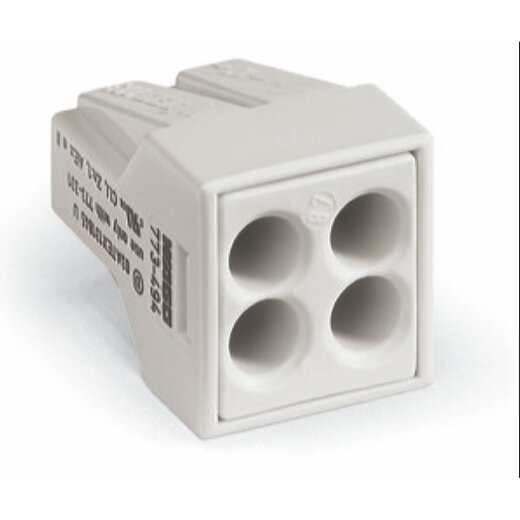 WAGO Verbindungsdosenklemme für ein- und mehrdrähtige Leiter für Ex-Anwendungen lichtgrau 773-494