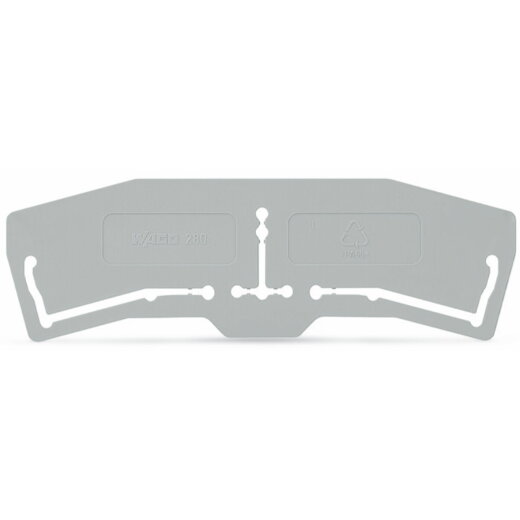 WAGO Trennwand 1 mm dick 3 mm überstehend grau 280-394