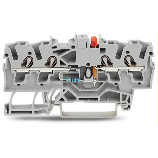 WAGO Bauelementklemme 4 Leiter LED rot grau 2002-1421/1000-434
