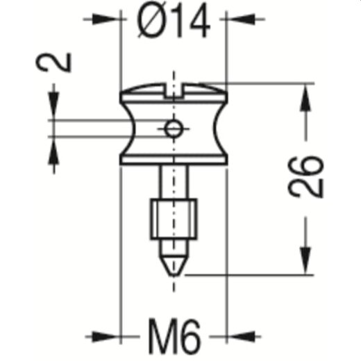ABB Striebel & John ZMSIM6 Schraube M6 PVC für Abdeckplatte