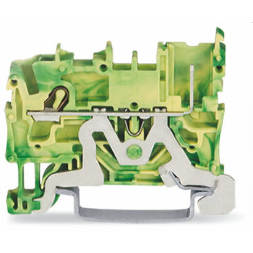 WAGO 1-Leiter/1-Pin-PE-Basisklemme 2,5 mm? für Anwendungen Ex nA geeignet grün-gelb 2022-1207/999-953