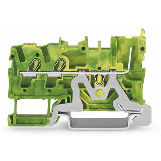 WAGO 2-Leiter/1-Pin-PE-Basisklemme 2,5 mm? für Anwendungen Ex nA geeignet grün-gelb 2022-1307/999-953