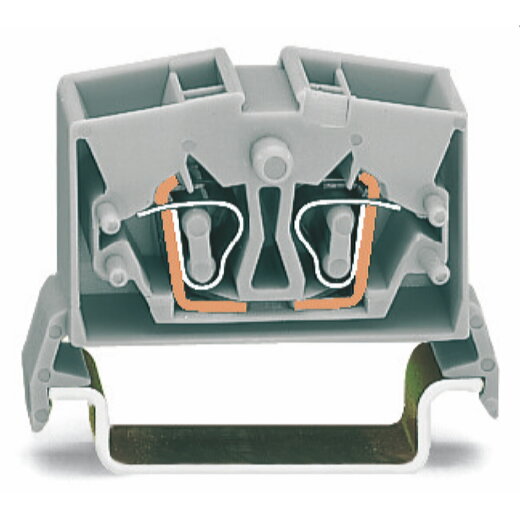 WAGO 4-Leiter-Mini-Durchgangsklemme 2,5 mm? mit Prüfmöglichkeit blau 264-734