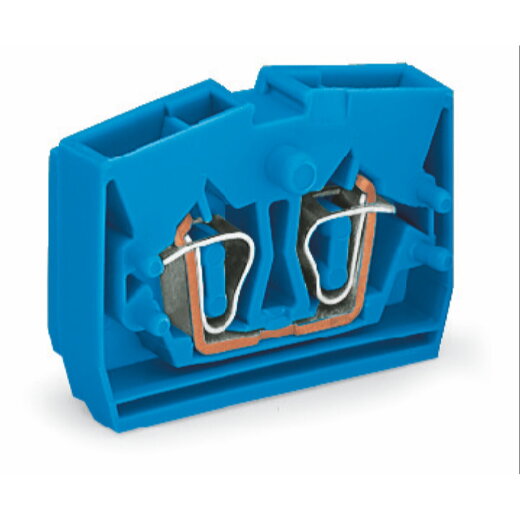 WAGO 2-Leiter-Mittelklemme ohne Drücker für Anwendungen Ex i geeignet blau 264-324