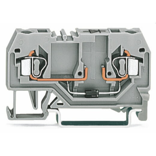 WAGO Bauelementklemme 2 Leiter mit Diode 1N4007 grau 280-915/281-411