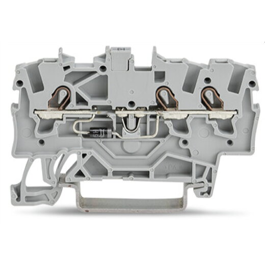 WAGO Bauelementklemme 3 Leiter mit Diode 1N4007 grau 2001-1311/1000-410