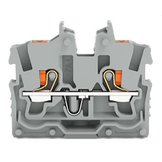WAGO 2-Leiter-Mini-Durchgangsklemme mit Drücker 1 mm? grau 2250-301