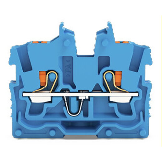 WAGO 2-Leiter-Mini-Durchgangsklemme mit Drücker 1 mm? blau 2250-304