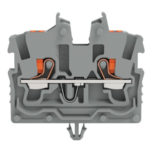 WAGO 2-Leiter-Mini-Durchgangsklemme mit Drücker 1 mm? grau 2250-311