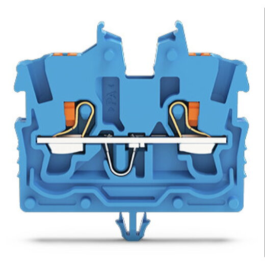 WAGO 2-Leiter-Mini-Durchgangsklemme mit Drücker 1 mm? blau 2250-314