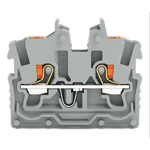 WAGO 2-Leiter-Mini-Durchgangsklemme mit Drücker 1 mm? grau 2250-321