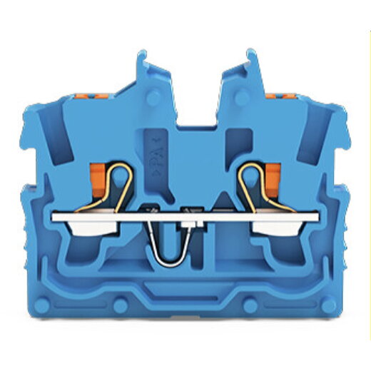 WAGO 2-Leiter-Mini-Durchgangsklemme mit Drücker 1 mm? blau 2250-324