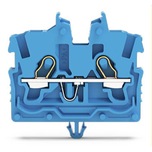 WAGO 2-Leiter-Mini-Durchgangsklemme mit Betätigungsöffnung 1 mm? blau 2050-314